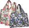Wrapables Large Foldable Tote Nylon Reusable Grocery Bag, 3 Pack